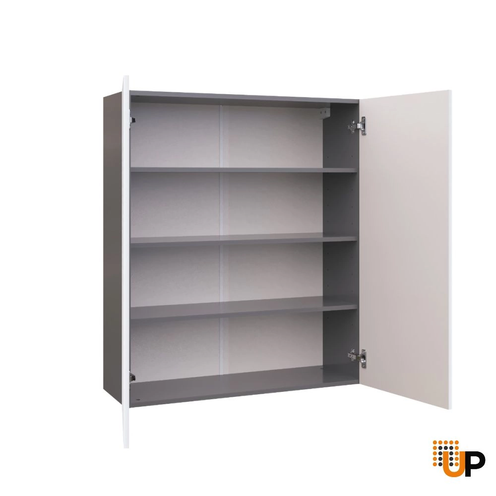 W3642 Wall Cabinet-Double Door-with White Gloss 3D door photo#2