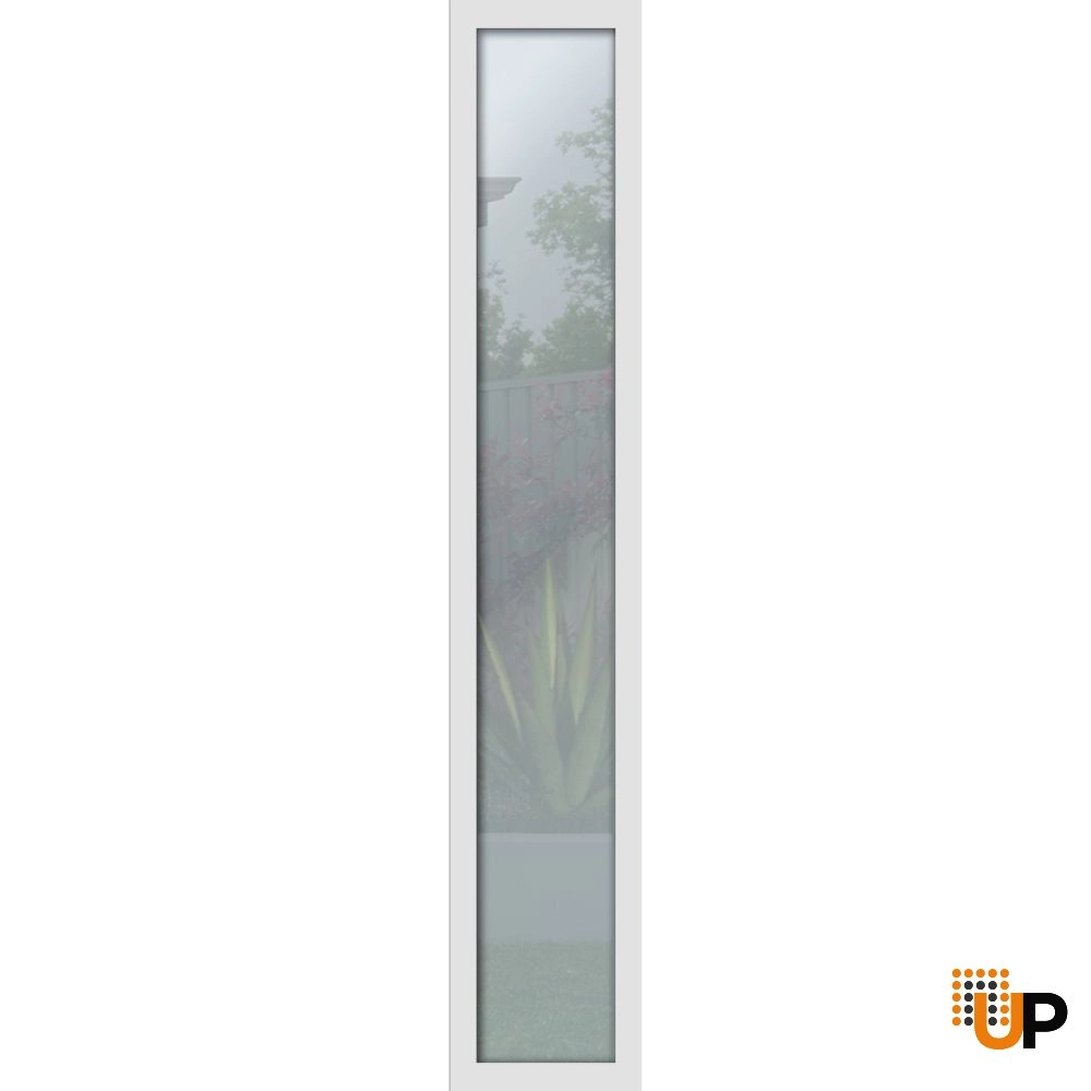 Metal Side Lite for Entry Door White, Mirrored/clear -12" x 82" photo#1