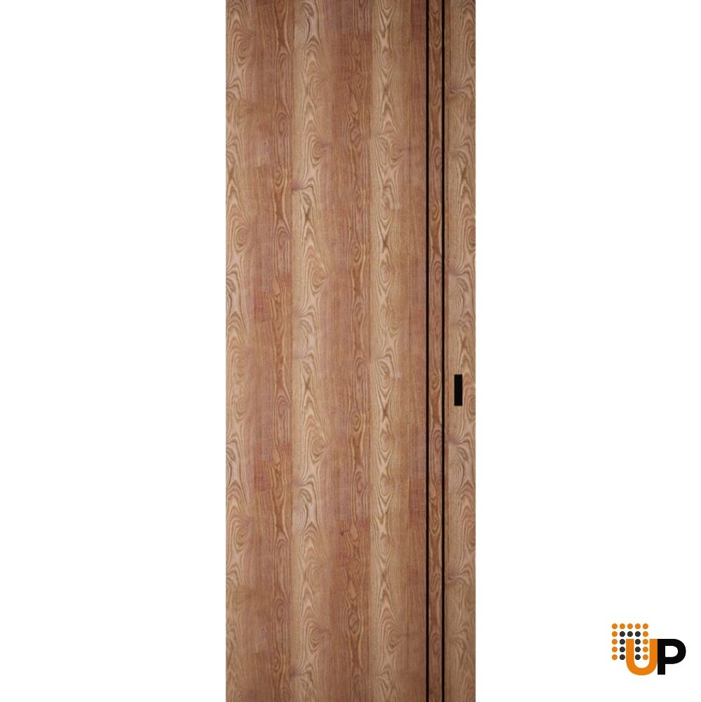Single solid wood with honeycomb sliding modern interior hidden barn door | Planum 0016 Walnut | 28 x 80 photo#1