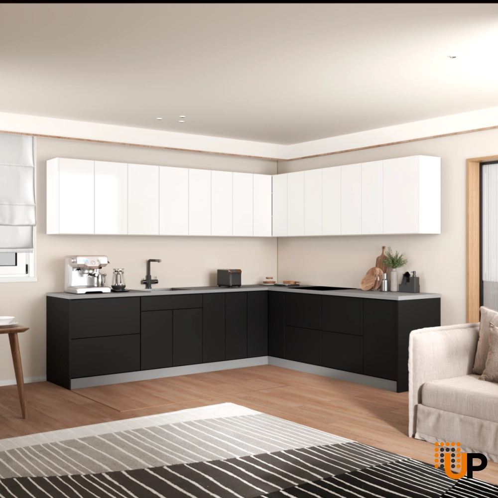 Kitchen Modern Collection Black & White Gloss Color Base Size 10x8,5Ft Wide photo#2