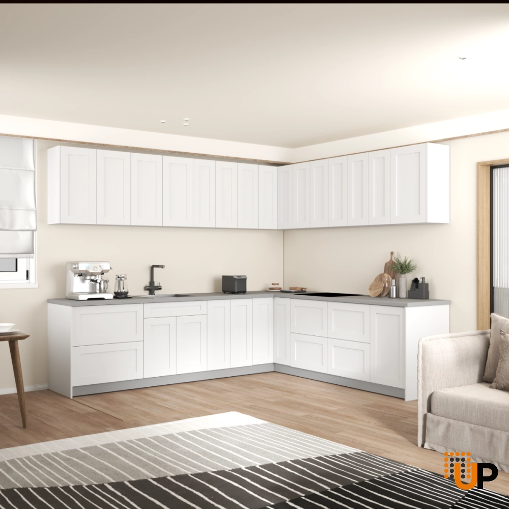 Kitchen Modern Collection White Gloss Color Base Size 10x8,5Ft Wide photo#2