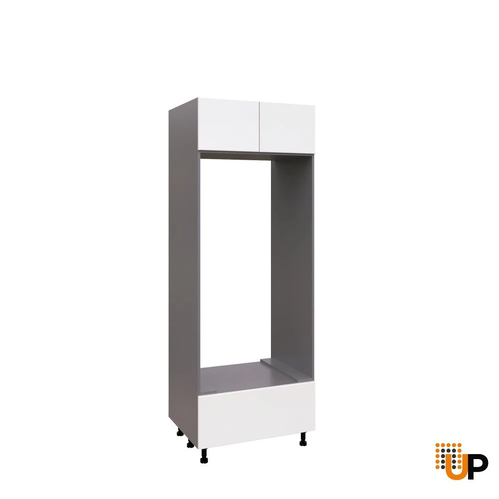 UDOC3084DD-SD-GRE Tall Double Oven Cabinets -with White Gloss door photo#1