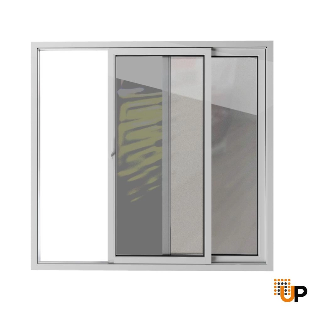 Double sliding metal-plastic french exterior door with tempered | Patio 8166 White | 64 x 80 photo#2