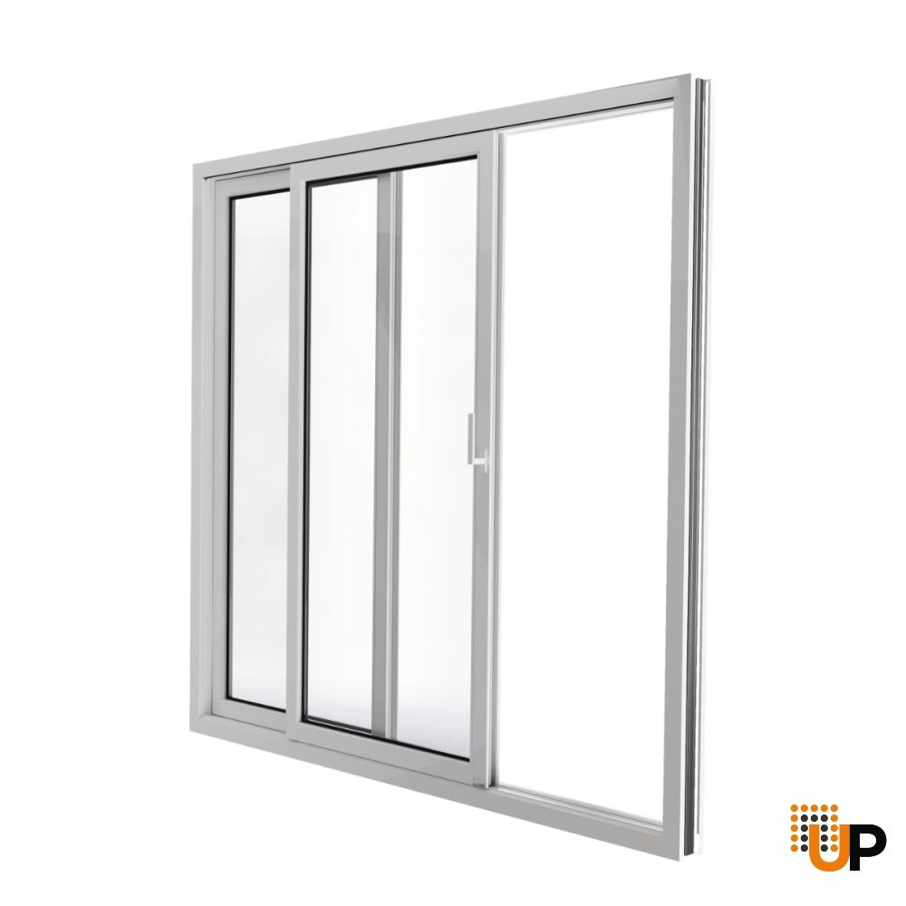 sliding Metal-plastic french exterior door with tempered | Patio 8166 White | 72 x 80 photo#1