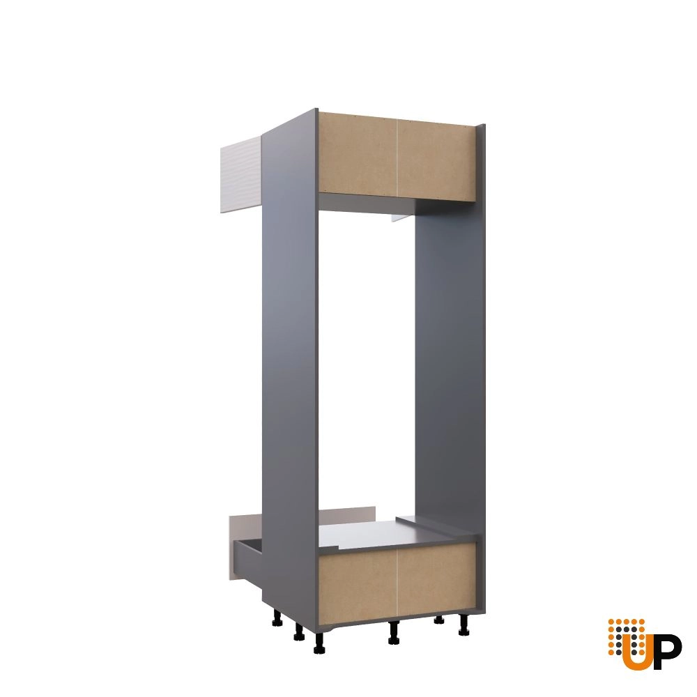 UDOC3084DD-SD-GRE Tall Double Oven Cabinets -with White Gloss 3D door photo#3