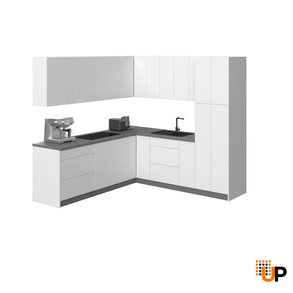 Kitchen Urban Collection White Gloss Color Base Size 8x8Ft Wide photo#1