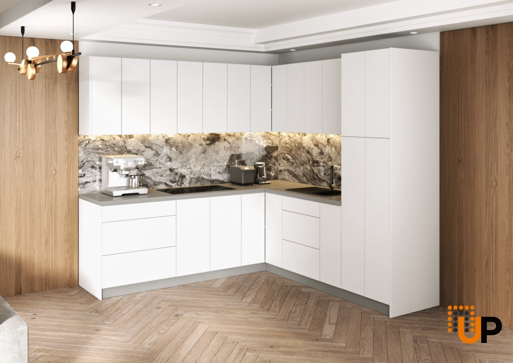 Kitchen Urban Collection White Gloss Color Base Size 8x8Ft Wide photo#2