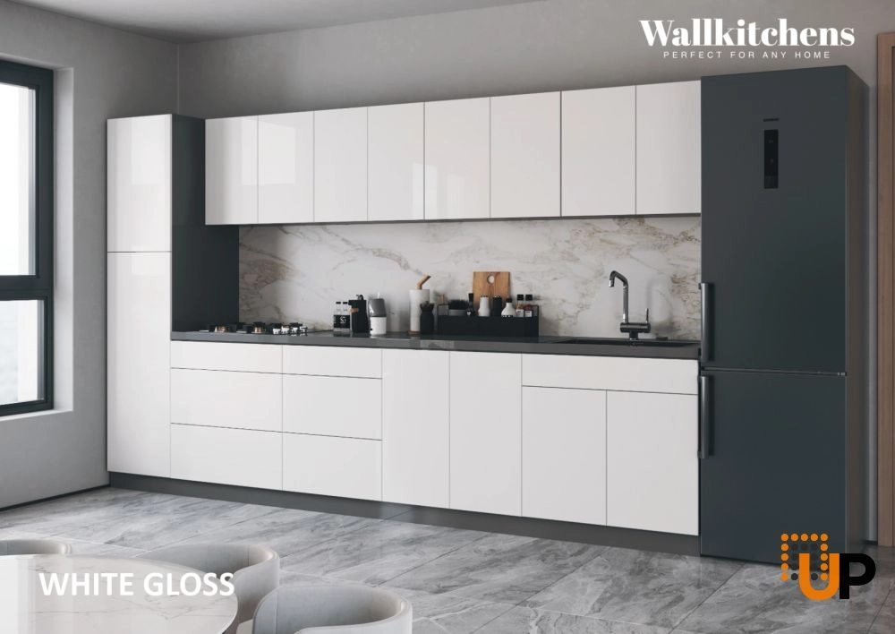 Kitchen Elegant Collection White Gloss Color Base Size 11Ft Wide photo#2