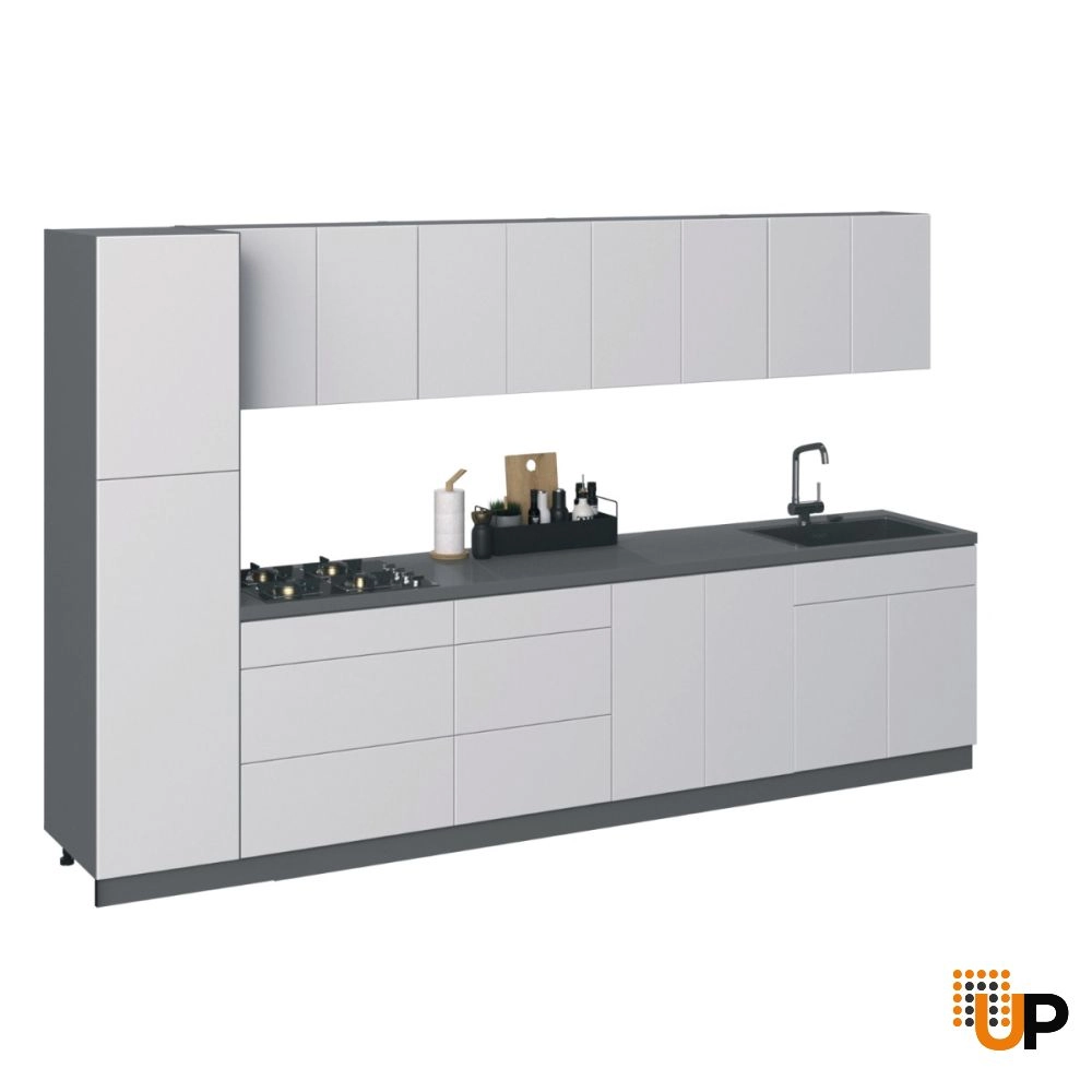 Kitchen Elegant Collection White Gloss Color Base Size 11Ft Wide photo#1