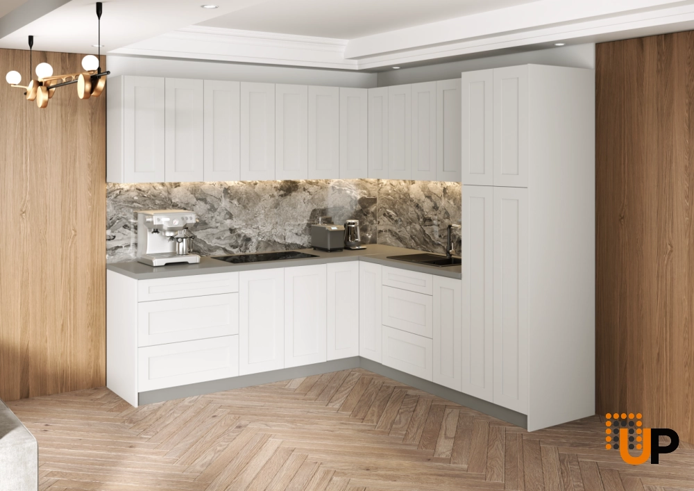 Kitchen Urban Collection White Matte Color Base Size 8x8Ft Wide photo#2