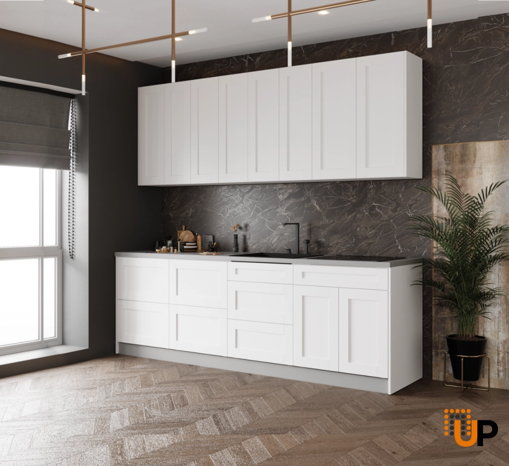 Kitchen Fusion Collection White Matte Color Base Size 8.5Ft Wide photo#2
