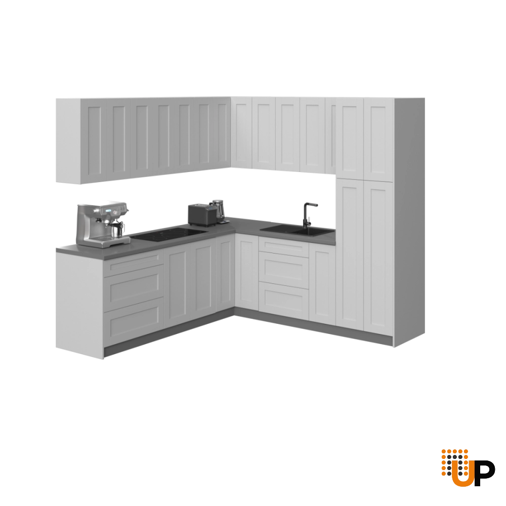 Kitchen Urban Collection White Matte Color Base Size 8x8Ft Wide photo#1