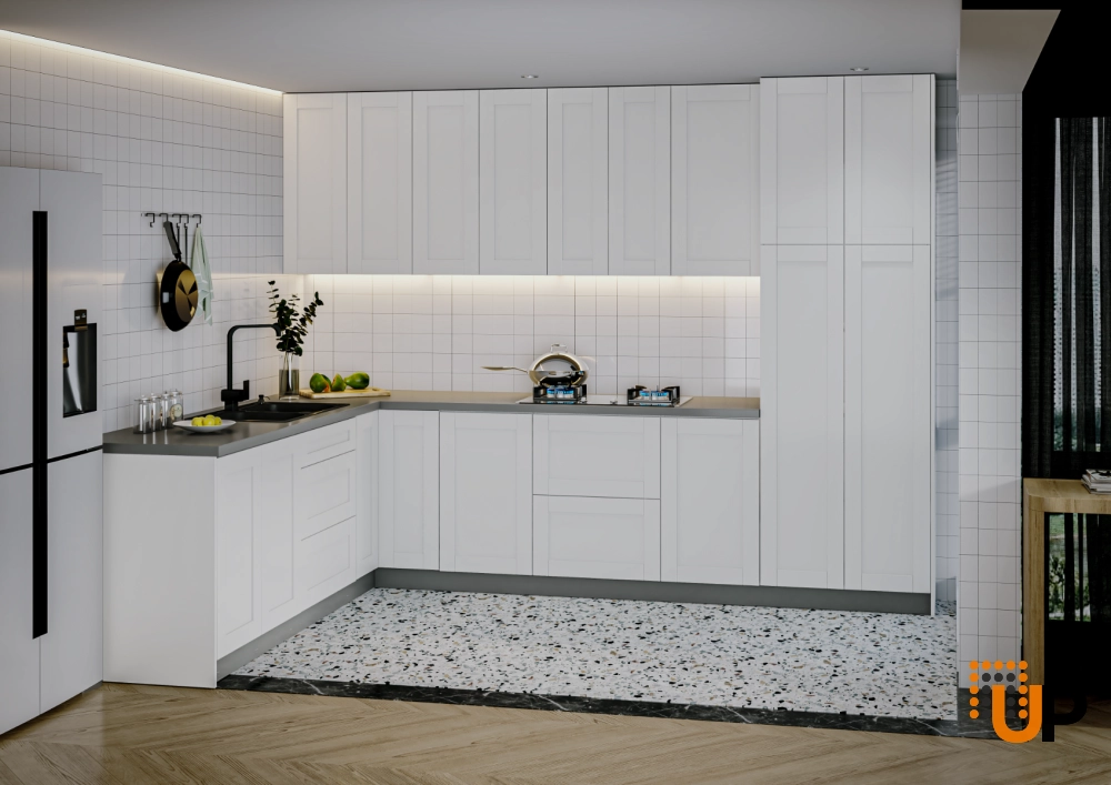 Kitchen Harmony Collection White Matte Color Base Size 8x10Ft Wide photo#2