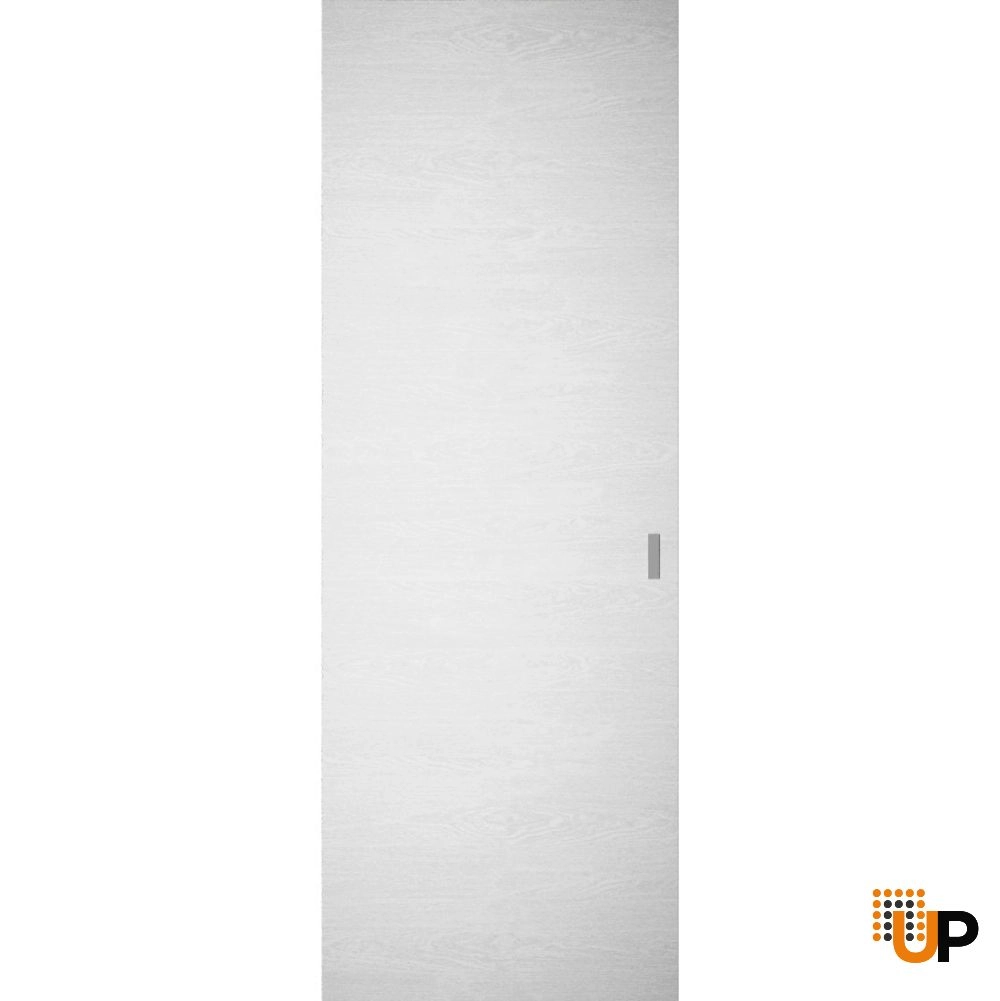 Single solid wood with honeycomb sliding modern interior hidden barn door | EGO 5000 EGO Painted White Oak | 28 x 80 photo#1