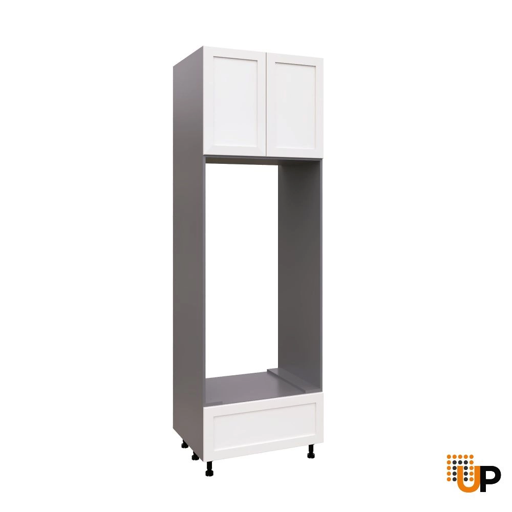 UDOC3096DD-SD-GRE Tall Double Oven Cabinets -with Shaker White Matt door photo#1