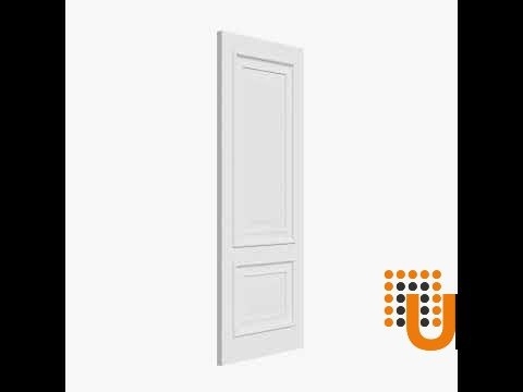 Single solid wood with honeycomb sliding interior barn door | Royal 9822 White | 18 x 80 photo#4