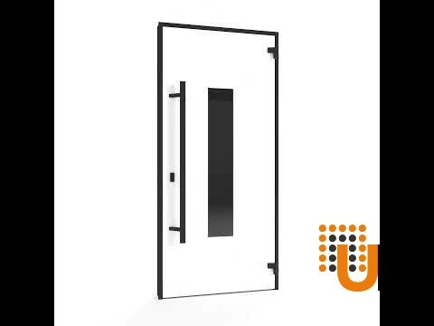 Single swing metal-aluminum classic exterior door with triplex | Ronex 1205 Bronze Oak | 36 x 80 photo#8