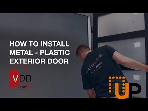 Manux 8102 exterior metal-plastic door 30x94 (30x80+14) grey upvc Photo #2