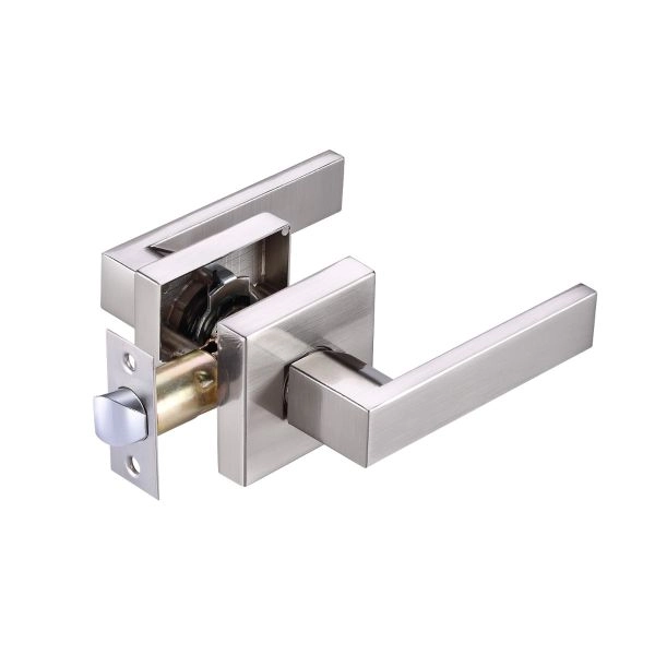 Modern Square Handle-Brushed Nickel Passage (no Lock)