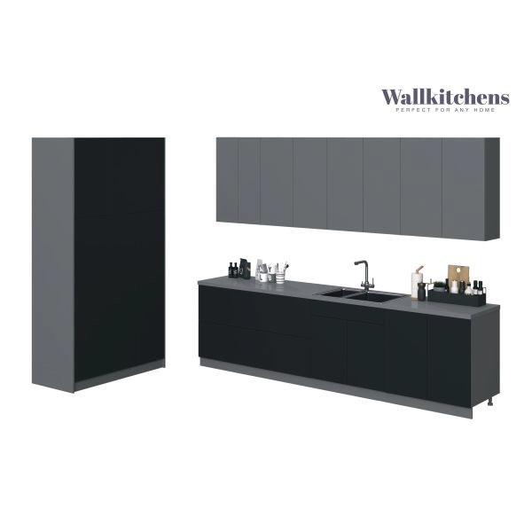 Kitchen Oasis Collection Black & Gray Color Base Size 10Ft Wide
