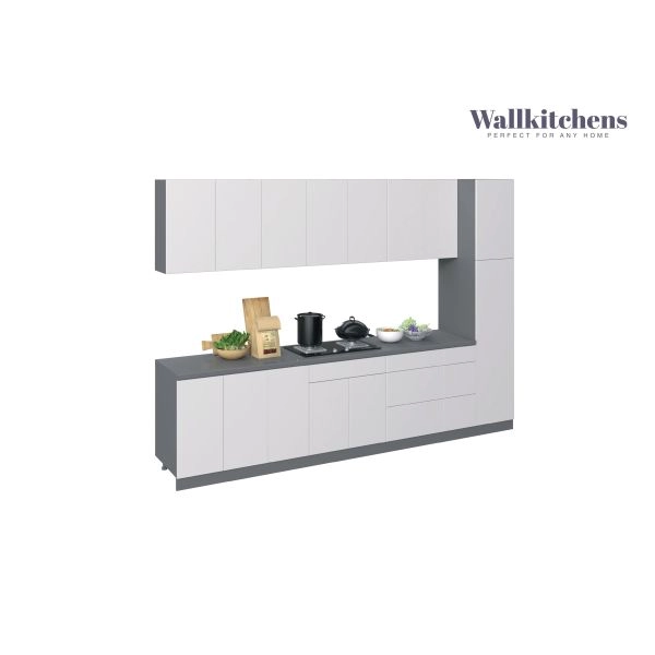 Kitchen Metropolitan Collection White Gloss Color Base Size 11Ft Wide