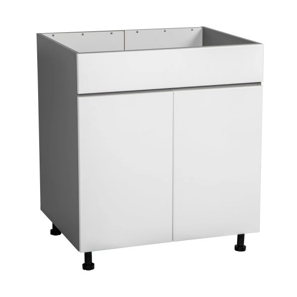 27" Sink Base Cabinets-High Double Door-with White Gloss door
