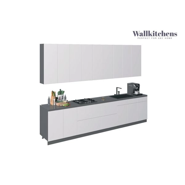 Kitchen Elite Epicure Collection White Gloss Color Base Size 11Ft Wide