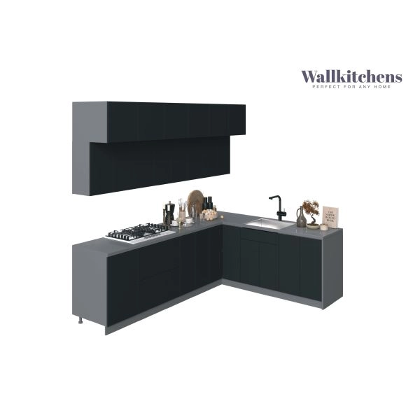 Kitchen Radiance Collection Black Color Base Size 9Ft Wide