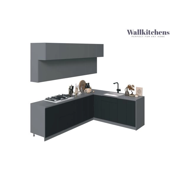 Kitchen Radiance Collection Black & Gray Color Base Size 9Ft Wide
