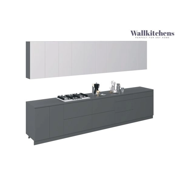 Kitchen Signature Collection Gray & White Gloss Color Base Size 13Ft Wide