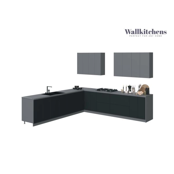 Kitchen Prodigy Collection Black & Gray Color Base Size 11Ft Wide