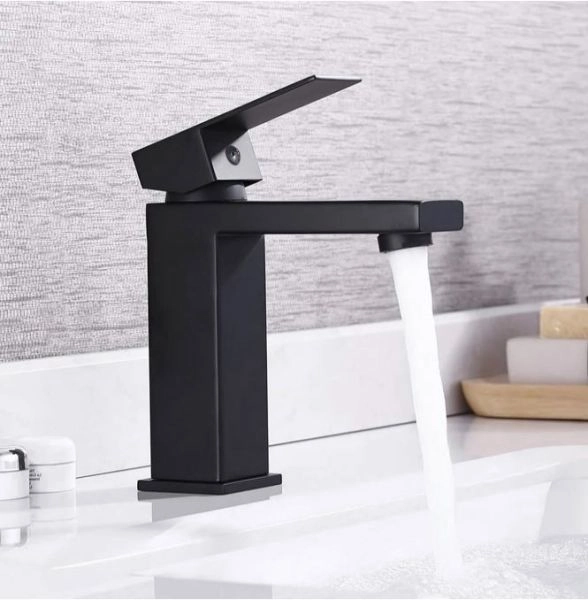 Black Bathroom Faucet, Single Handle Bathroom Faucet for Sink 1 Hole, Lavatory Vanity Tap