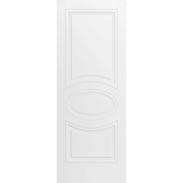 Slab Door Panel 18 x 80 inches / Mela 7001 Matte White / Modern Finished Doors / Pocket Closet Sliding Barn