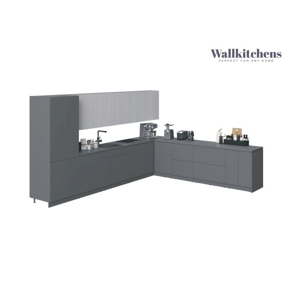 Kitchen Regal Collection Gray & White Gloss Color Base Size 13Ft Wide