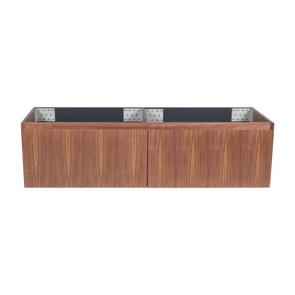Vanity Premium, Walnut, Wall Mount 60"  without sink 