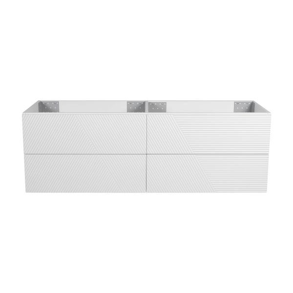 Vanity Leonardo, White Matte, Wall Mount 72"  without sink 