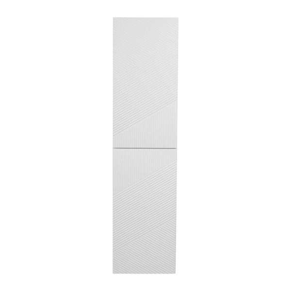 Side Vanity Cabinet LEONARDO, White Matt, 16"