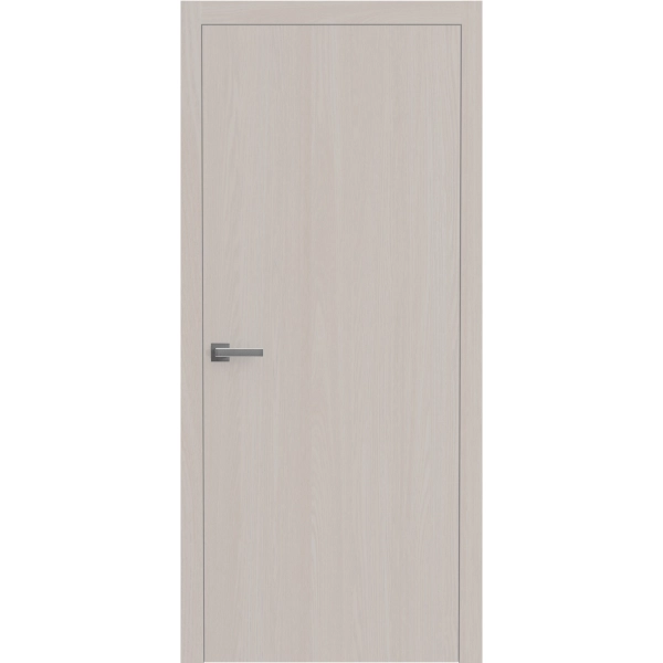 Interior Solid French Door 18 x 80 inches | BASIC 3001 Ash Franko | Single Regular Panel Frame Handle | Bathroom Bedroom Modern Doors
