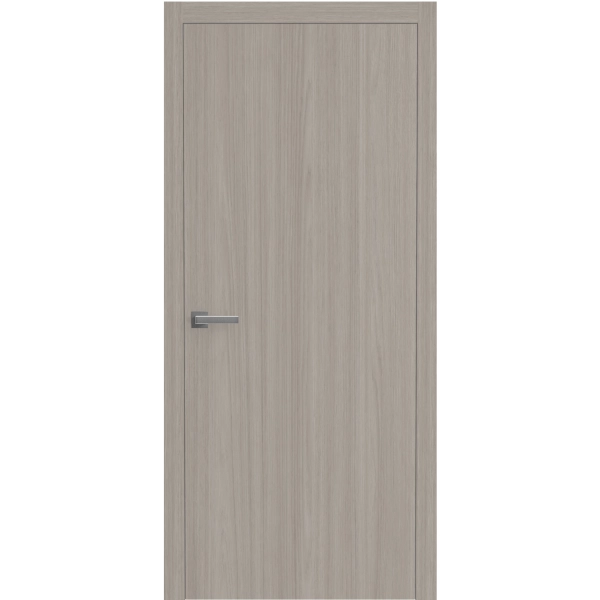 Interior Solid French Door 18 x 80 inches | BASIC 3001 Oak Franko | Single Regular Panel Frame Handle | Bathroom Bedroom Modern Doors