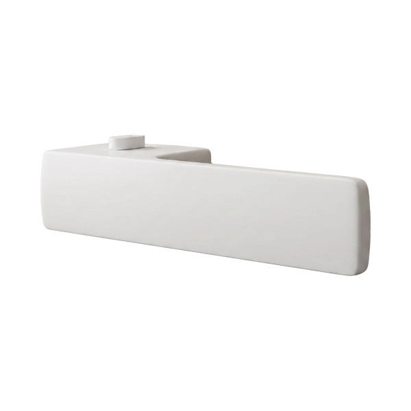 Door Euro Handle 4084 Lock, White, Right Privacy