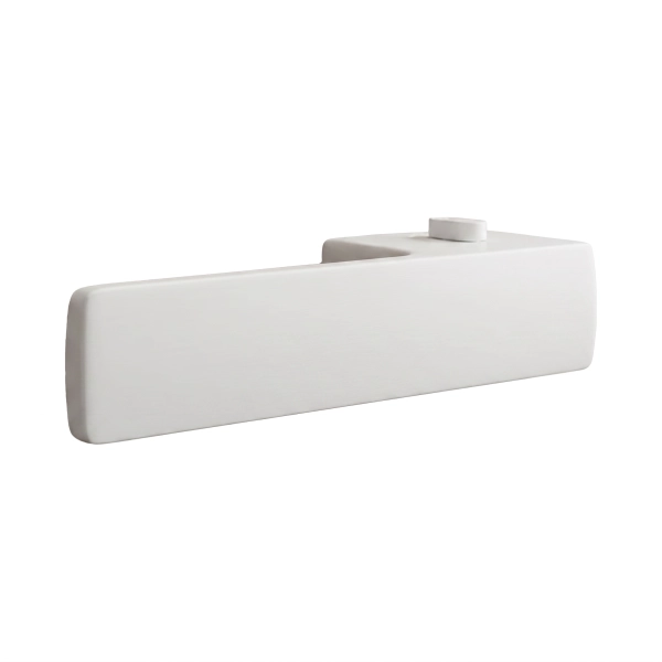 Door Euro Handle 4084 Lock, White, Left Privacy