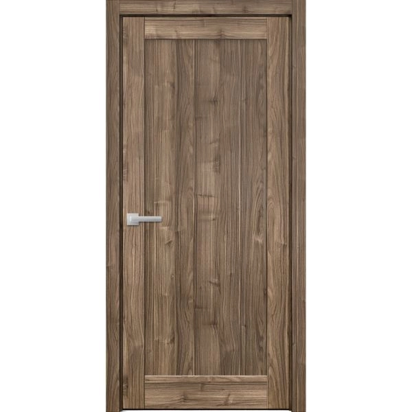 Pantry Kitchen Lite Door Hardware | Quadro 4111 Walnut | Single Panel Frame Trims | Bathroom Bedroom Sturdy Doors 