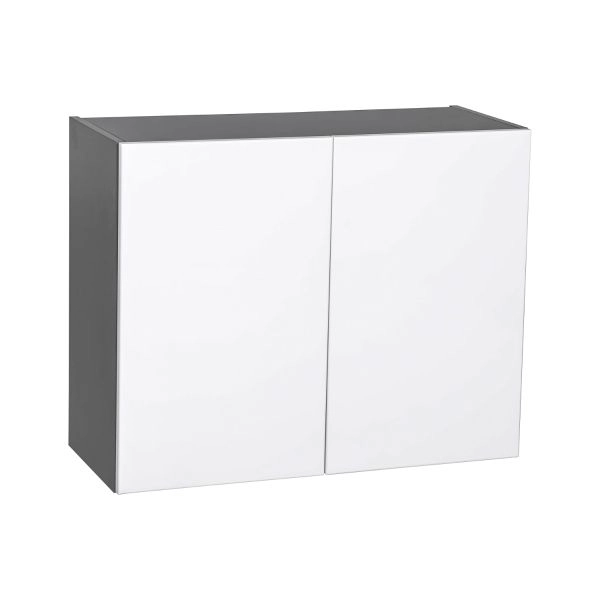 30" x 24" x 24" Refrigerator Wall Cabinet-Double Door-with White Gloss door