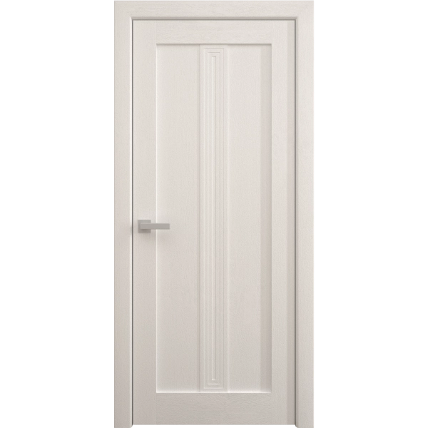 Interior Solid French Door 18 x 80 inches | Ego 5006 Painted White Oak | Single Regular Panel Frame Handle | Bathroom Bedroom Modern Doors