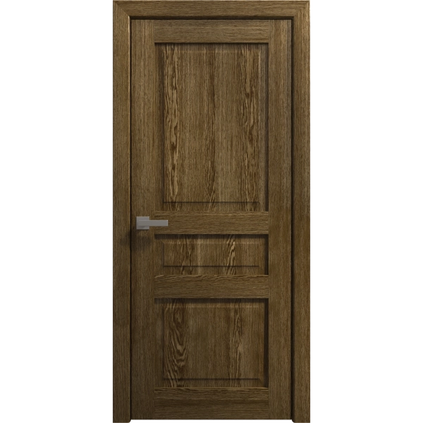 Interior Solid French Door 18 x 80 inches | Ego 5012 Marble Oak | Single Regular Panel Frame Handle | Bathroom Bedroom Modern Doors