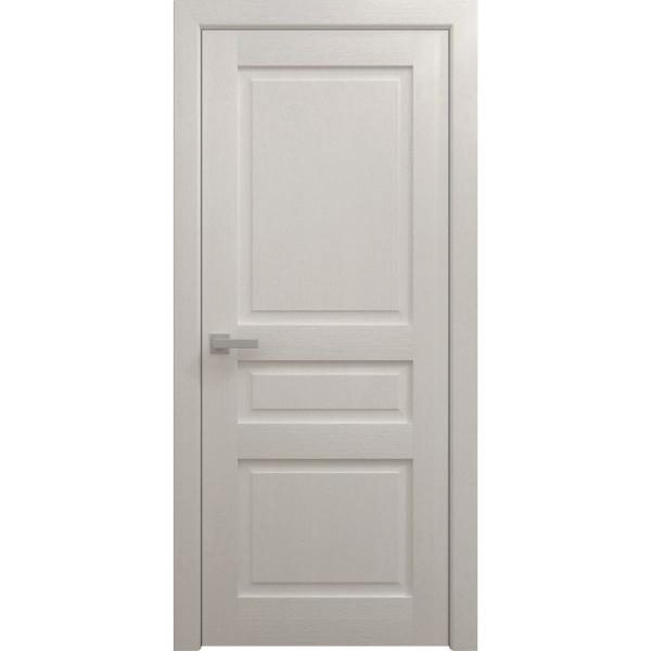 Interior Solid French Door 18 x 80 inches | Ego 5012 Painted White Oak | Single Regular Panel Frame Handle | Bathroom Bedroom Modern Doors