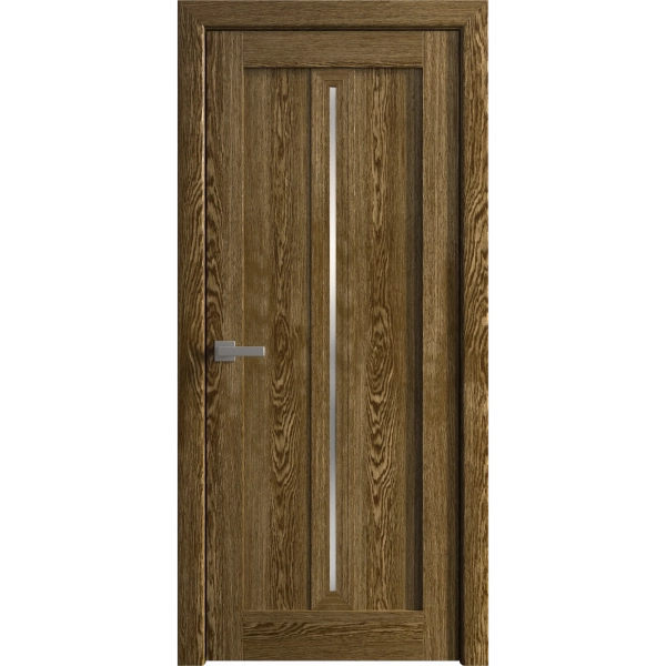 Interior Solid French Door 18 x 80 inches | Ego 5014 Marble Oak | Single Regular Panel Frame Handle | Bathroom Bedroom Modern Doors