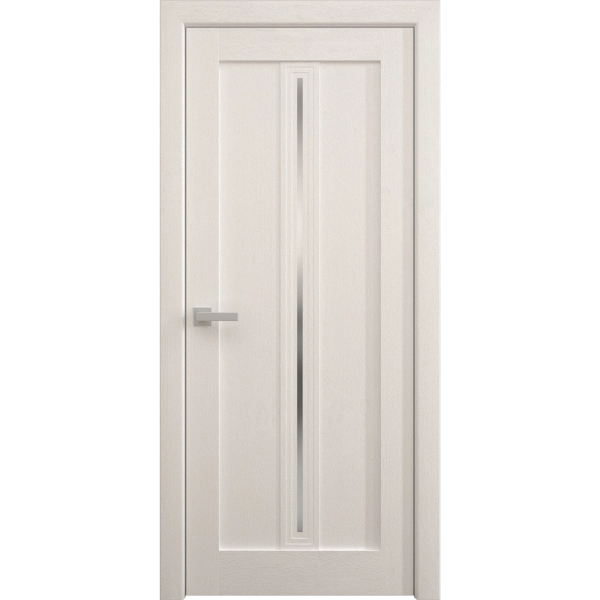 Interior Solid French Door 18 x 80 inches | Ego 5014 Painted White Oak | Single Regular Panel Frame Handle | Bathroom Bedroom Modern Doors