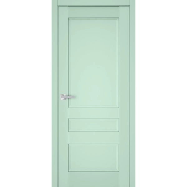 Interior Solid French Door | Veregio 7411 Oliva | Single Regular Panel Frame Trims Handle | Bathroom Bedroom Sturdy Doors 