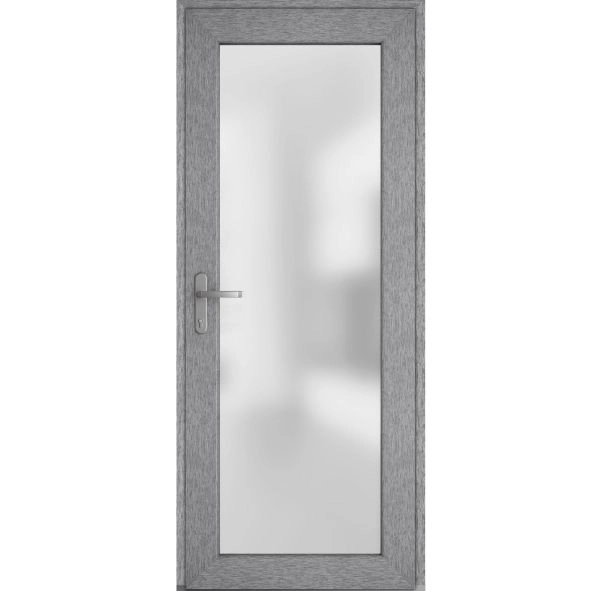 Manux 8102 exterior metal-plastic door 30x80 grey upvc